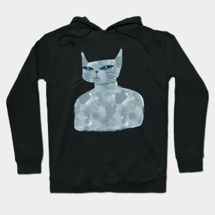 Cute and confused gray alien cat Hoodie